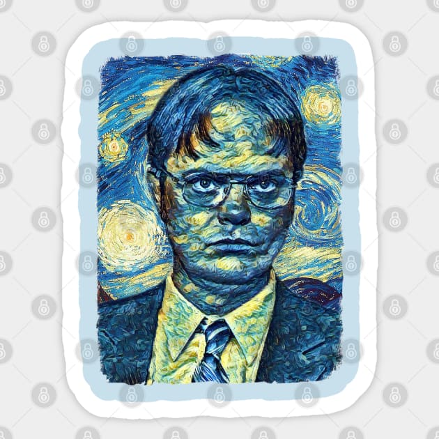 Dwight Schrute Van Gogh Style Sticker by todos